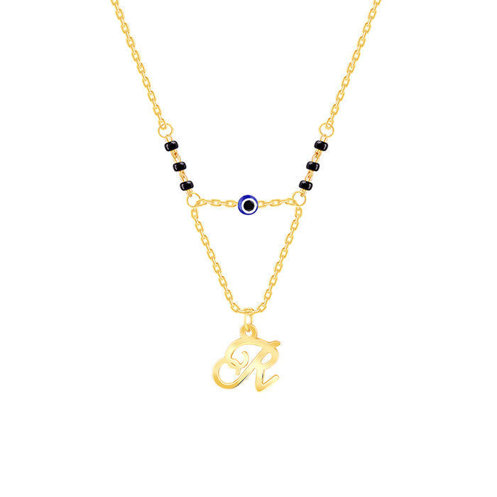 Golden Personalised Evil Eye Mangalsutra Necklace