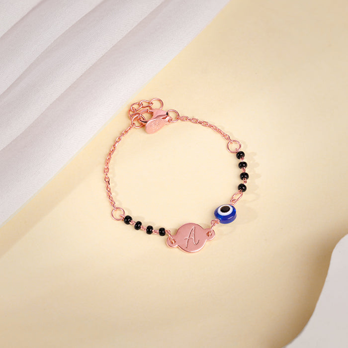 Rose Gold Personalised Nazariya Kids Bracelet (0 - 2 Years)