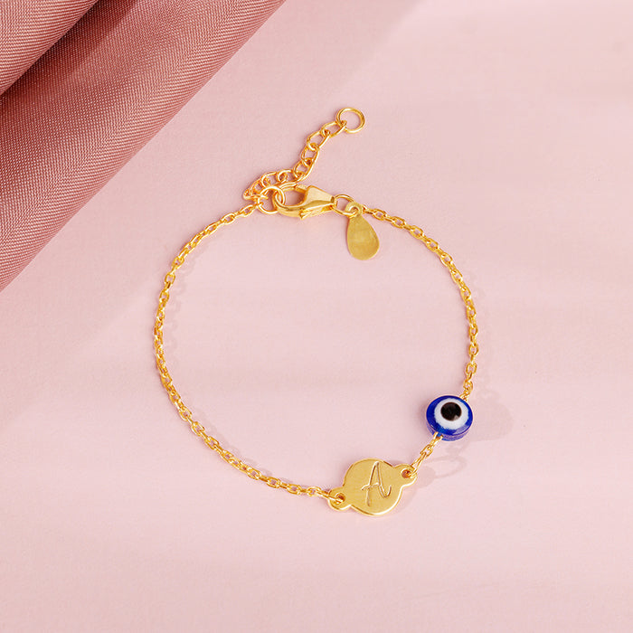 Golden Personalised Envy Gaze Kids Bracelet (2 - 8 Years)