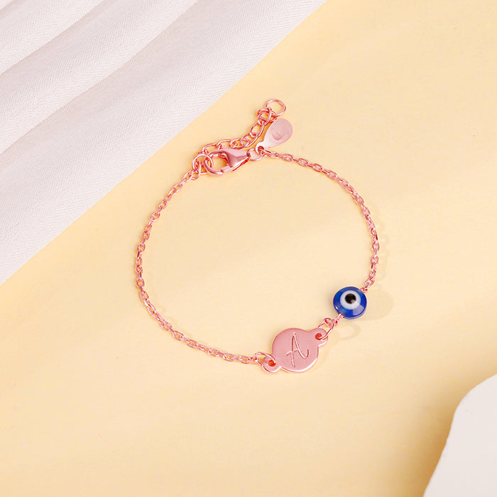 Rose Gold Personalised Envy Gaze Kids Bracelet (2 - 8 Years)