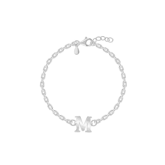Silver Personalised Initial Kids Bracelet (0 - 2 Years)