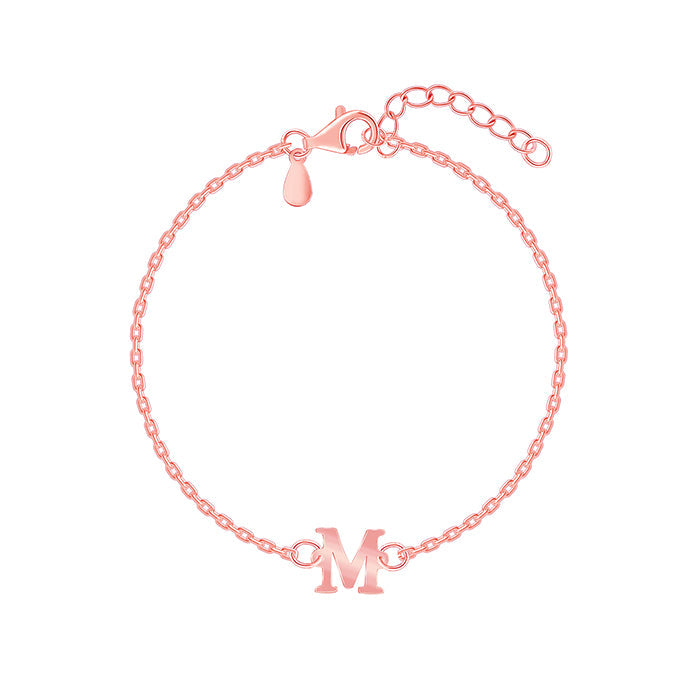 Rose Gold Personalised Initial Kids Bracelet (2 - 8 Years)