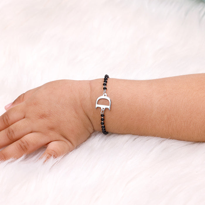Silver Personalised Initial Nazariya Kids Bracelet (0 - 2 Years)