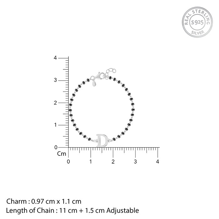 Silver Personalised Initial Nazariya Kids Bracelet (0 - 2 Years)