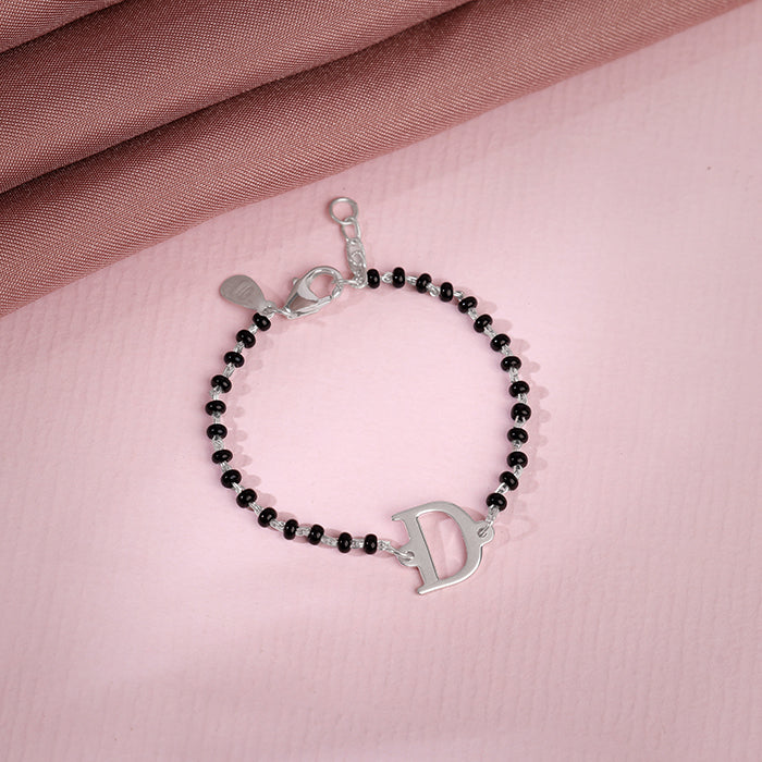 Silver Personalised Initial Nazariya Kids Bracelet (0 - 2 Years)