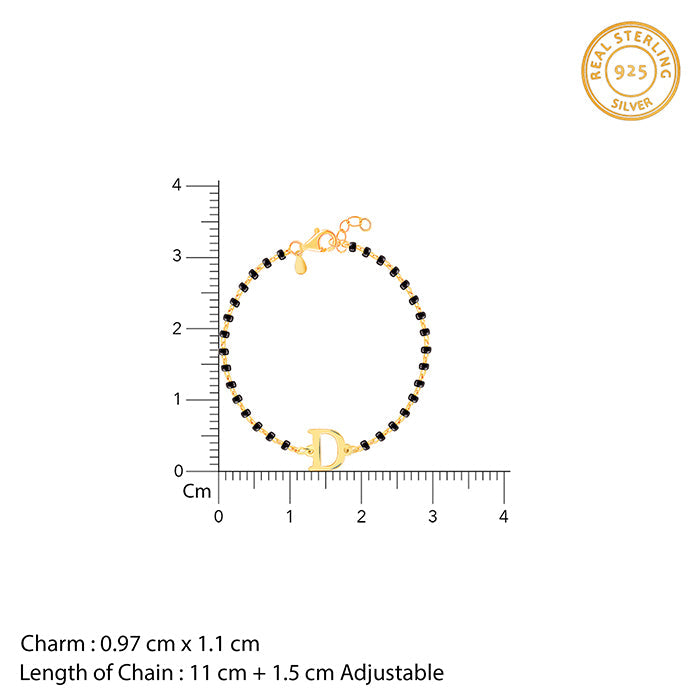Golden Personalised Initial Nazariya Kids Bracelet (0 - 2 Years)