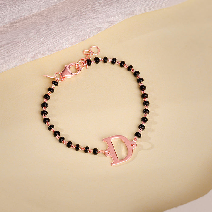Rose Gold Personalised Initial Nazariya Kids Bracelet (0 - 2 Years)