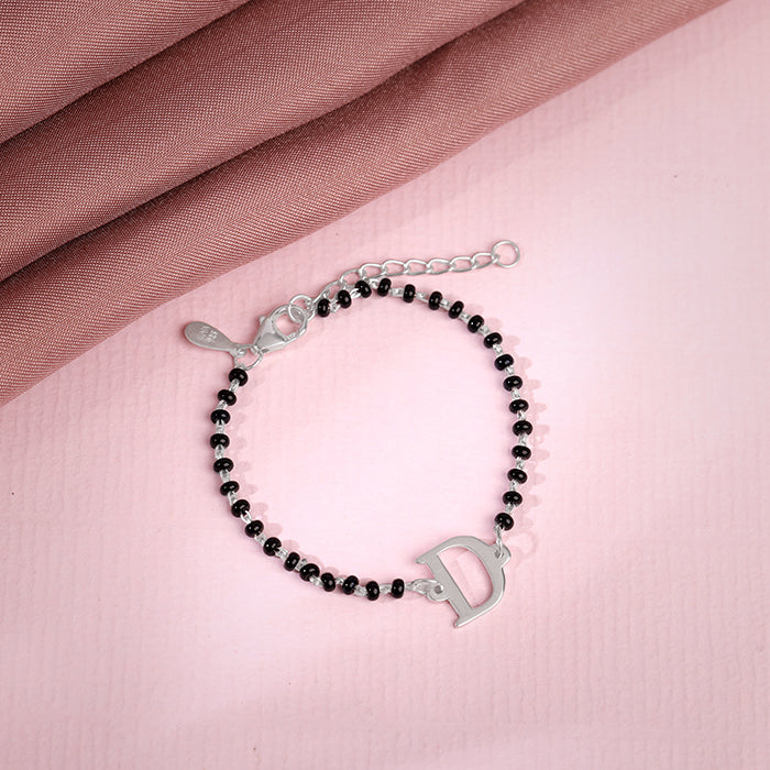 Silver Personalised Initial Nazariya Kids Bracelet (2 - 8 Years)
