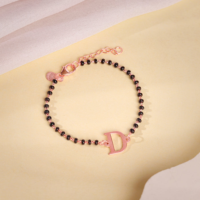 Rose Gold Personalised Initial Nazariya Kids Bracelet (2 - 8 Years)