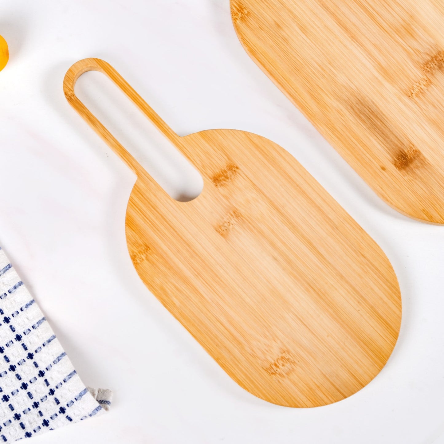 Paddle Shape Bamboo Platter Set Of 2