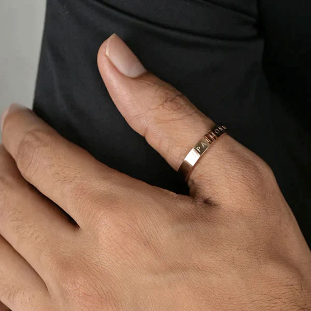 Trendy Freak Band Men's Ring- Tungsten