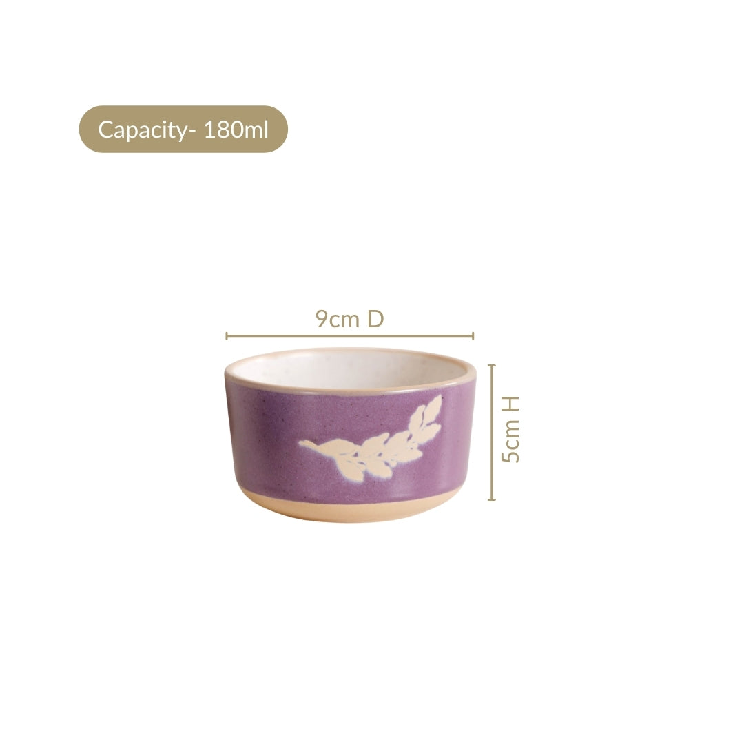 Monsoon Leaf Snack Bowl Set Of 4 180ml
