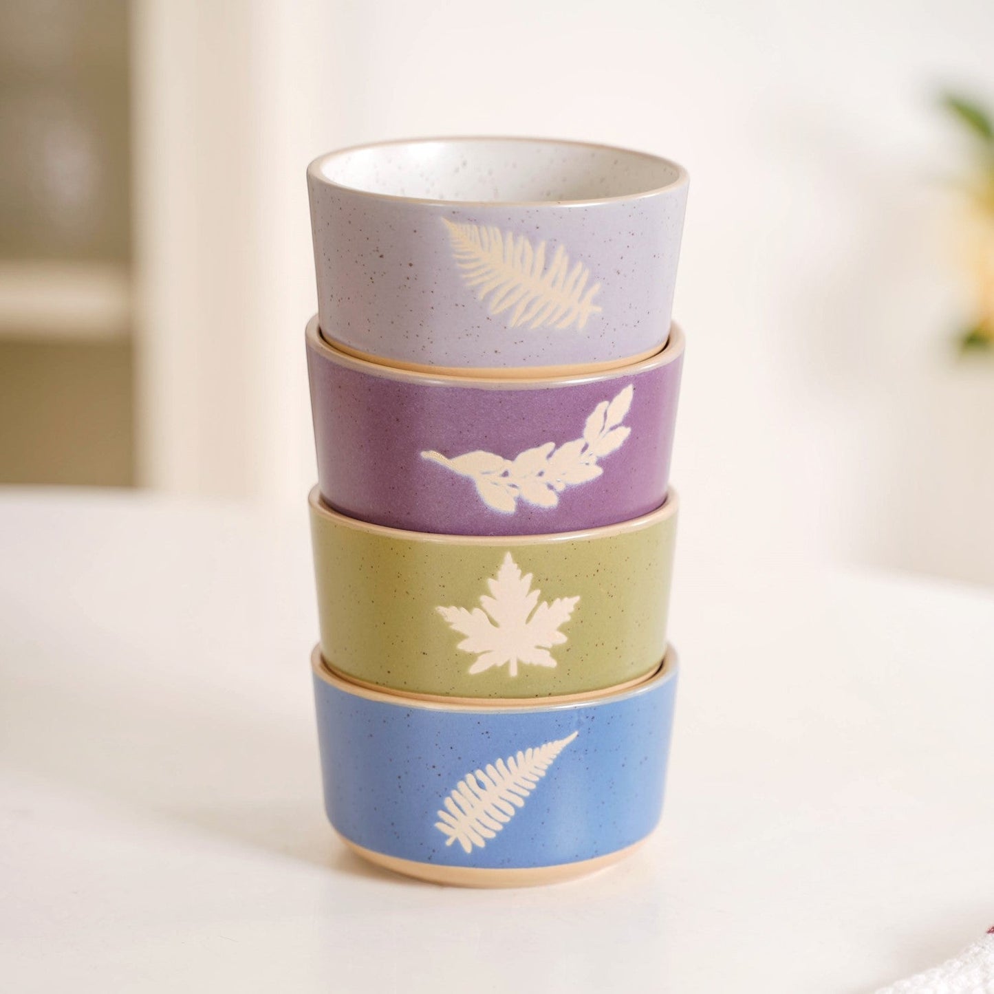 Monsoon Leaf Snack Bowl Set Of 4 180ml