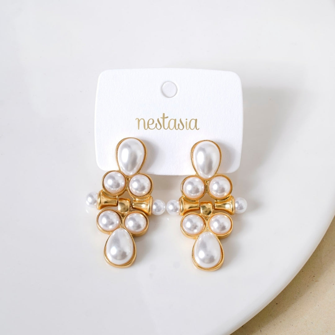 Pearl Cascade Dangle Earrings