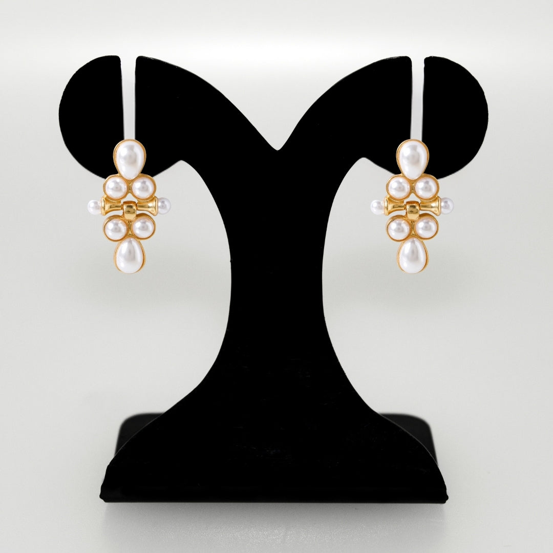 Pearl Cascade Dangle Earrings