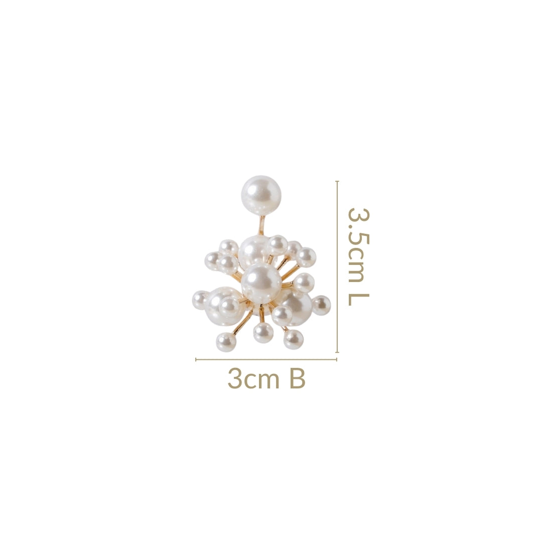Pearl Cluster Jacket Earrings