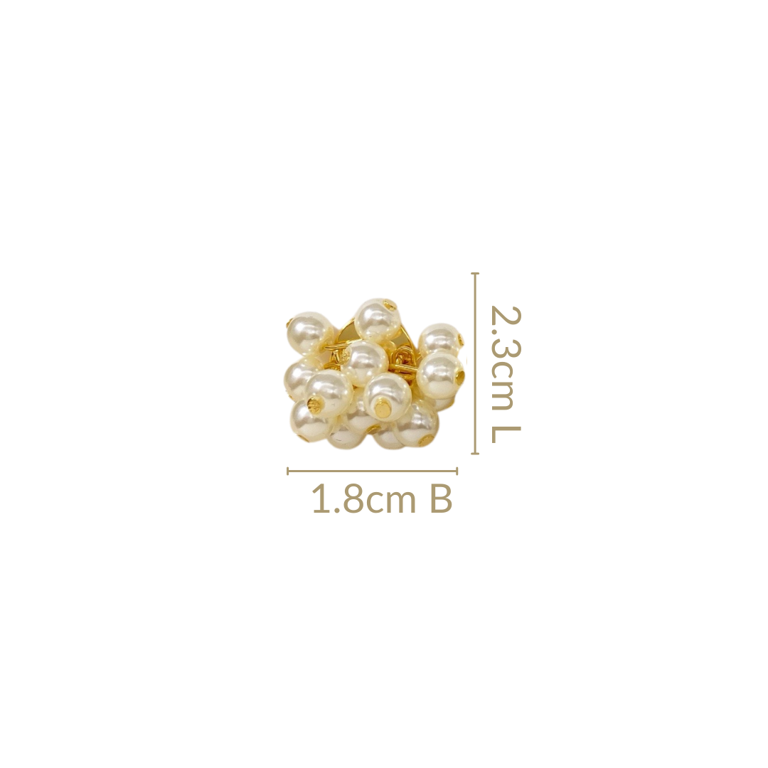 Pearl Cluster Stud Earrings