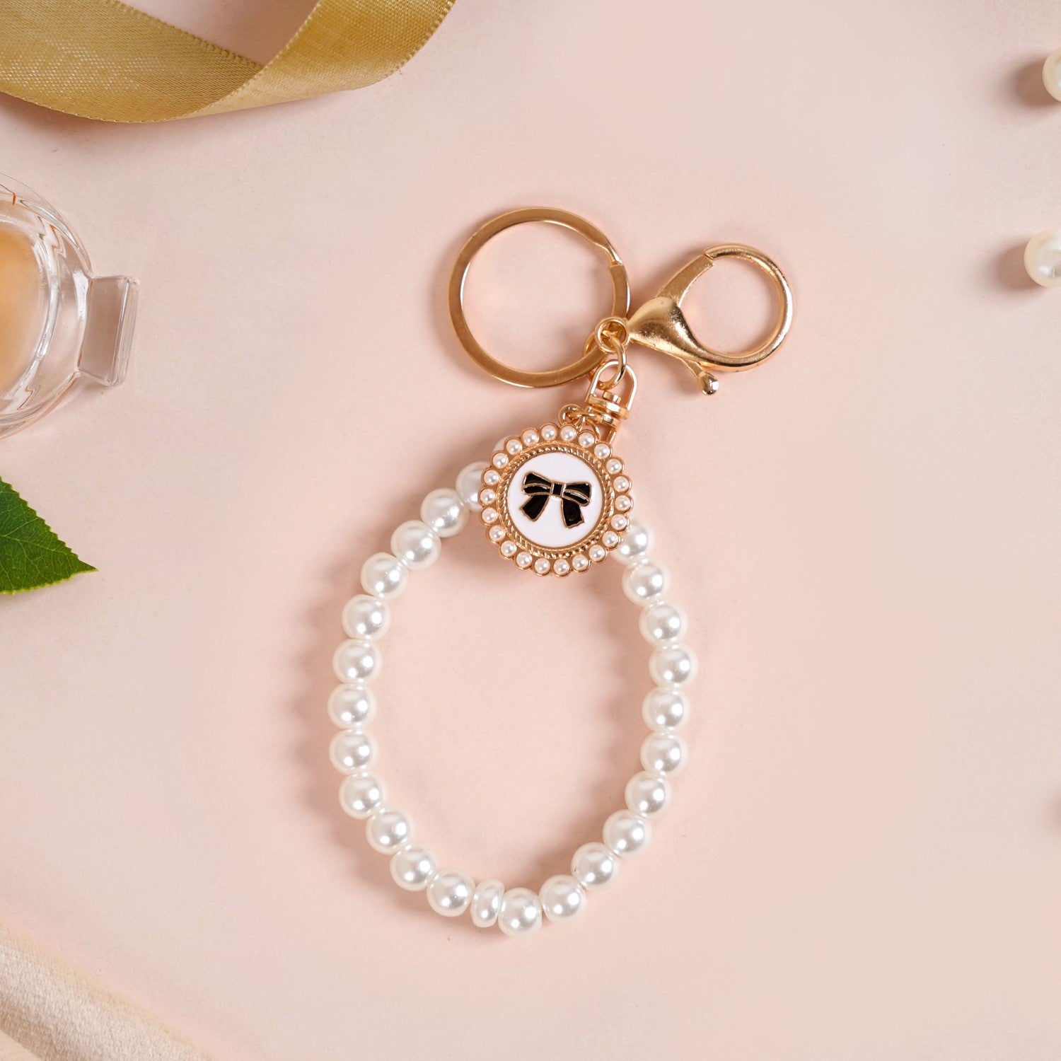 Pearl Perfection Keychain With Dual Hooks