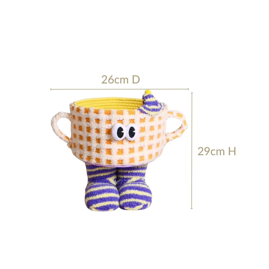 Peek-a-Boo Plush Buddy Storage Basket