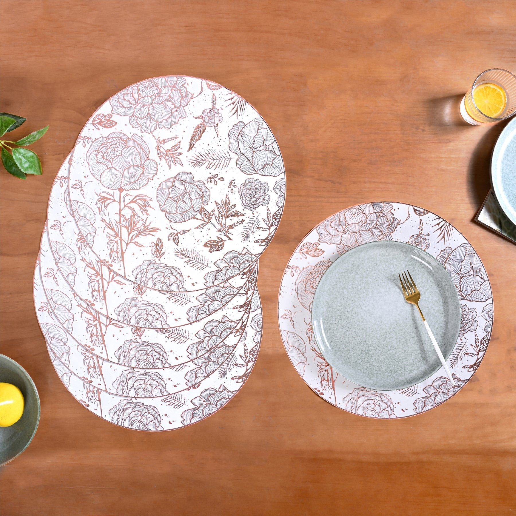 Peonies And Roses Placemat Set Of 6