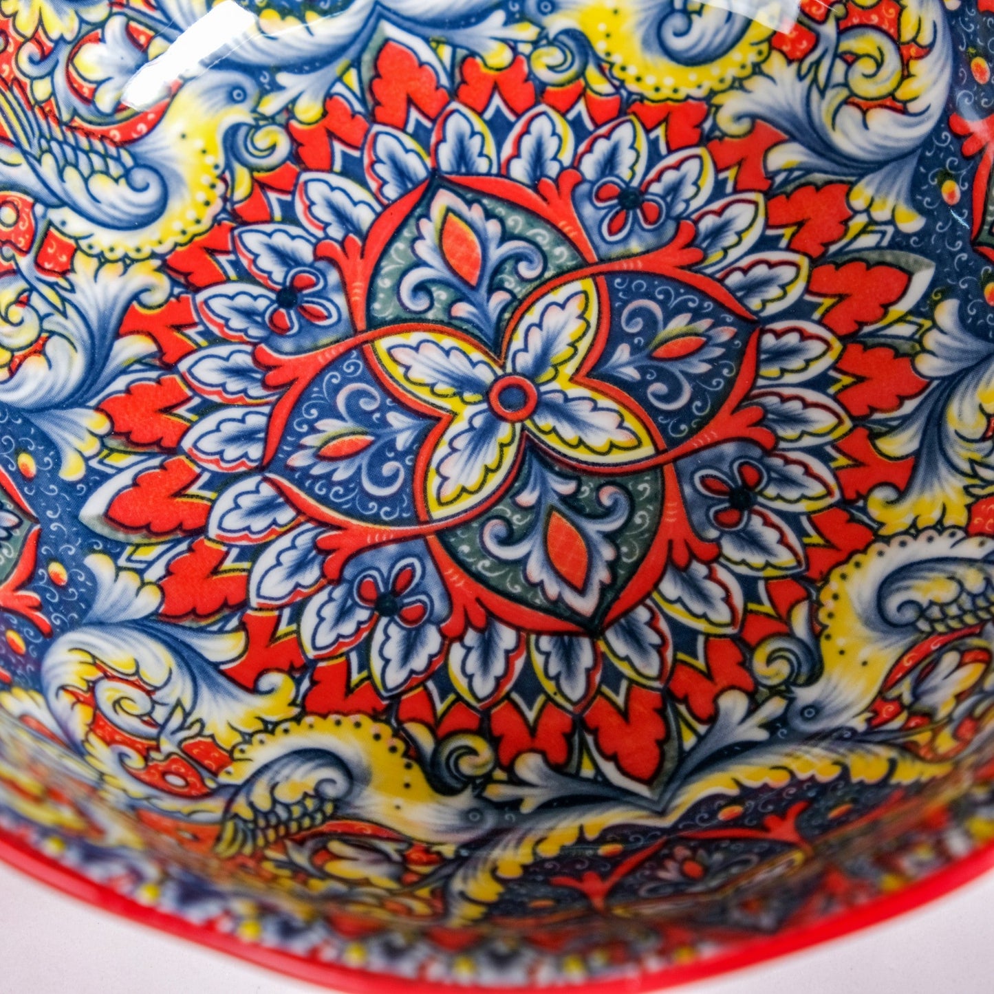 Mandala Melange Ceramic Serving Bowl Red 1500ml