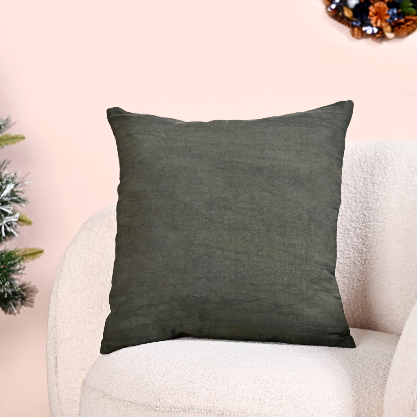 Pine Trees Under The Night Sky Sofa Cushion Cover 40x40cm