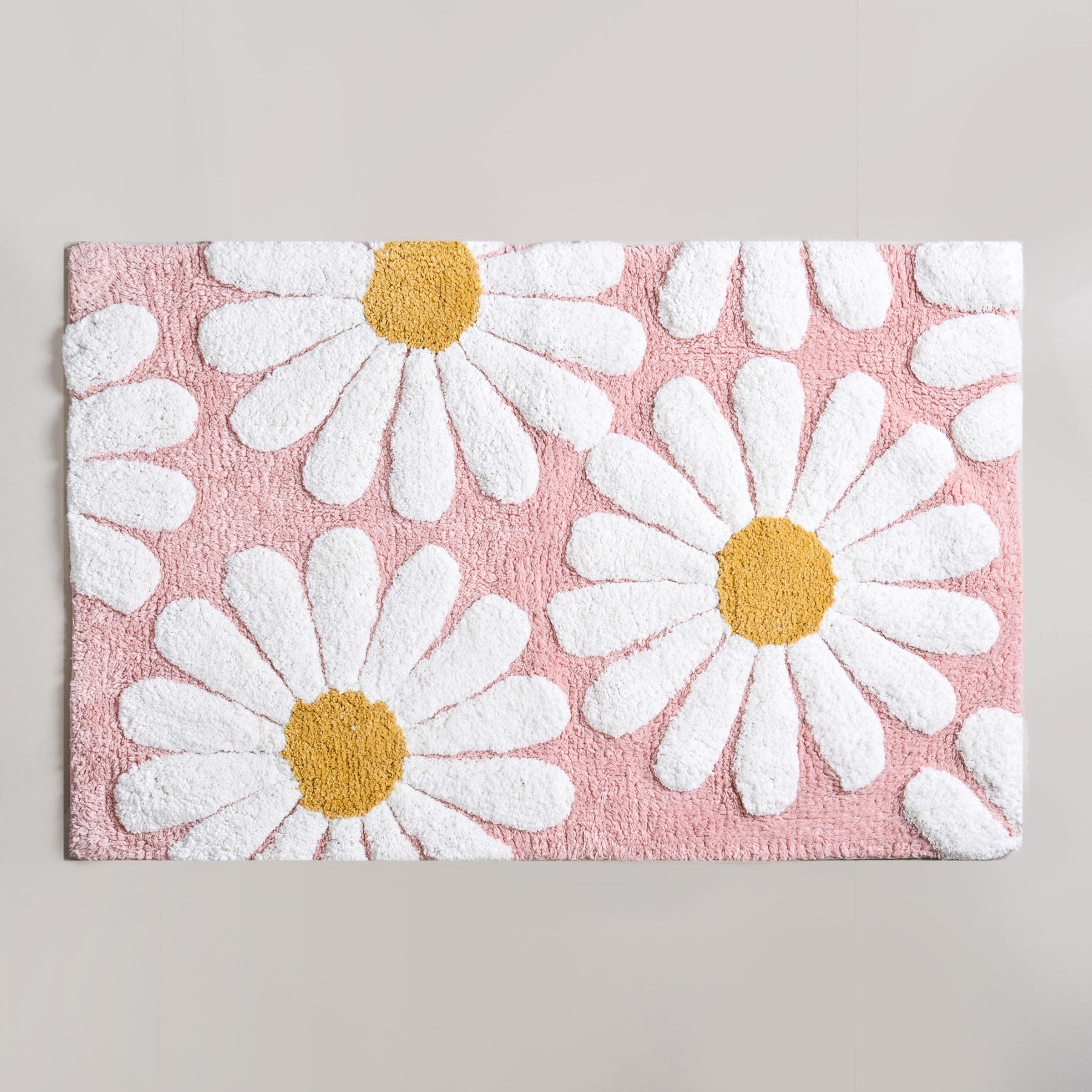Pink Roseate Cotton Anti Slip Floor Mat 85x53cm