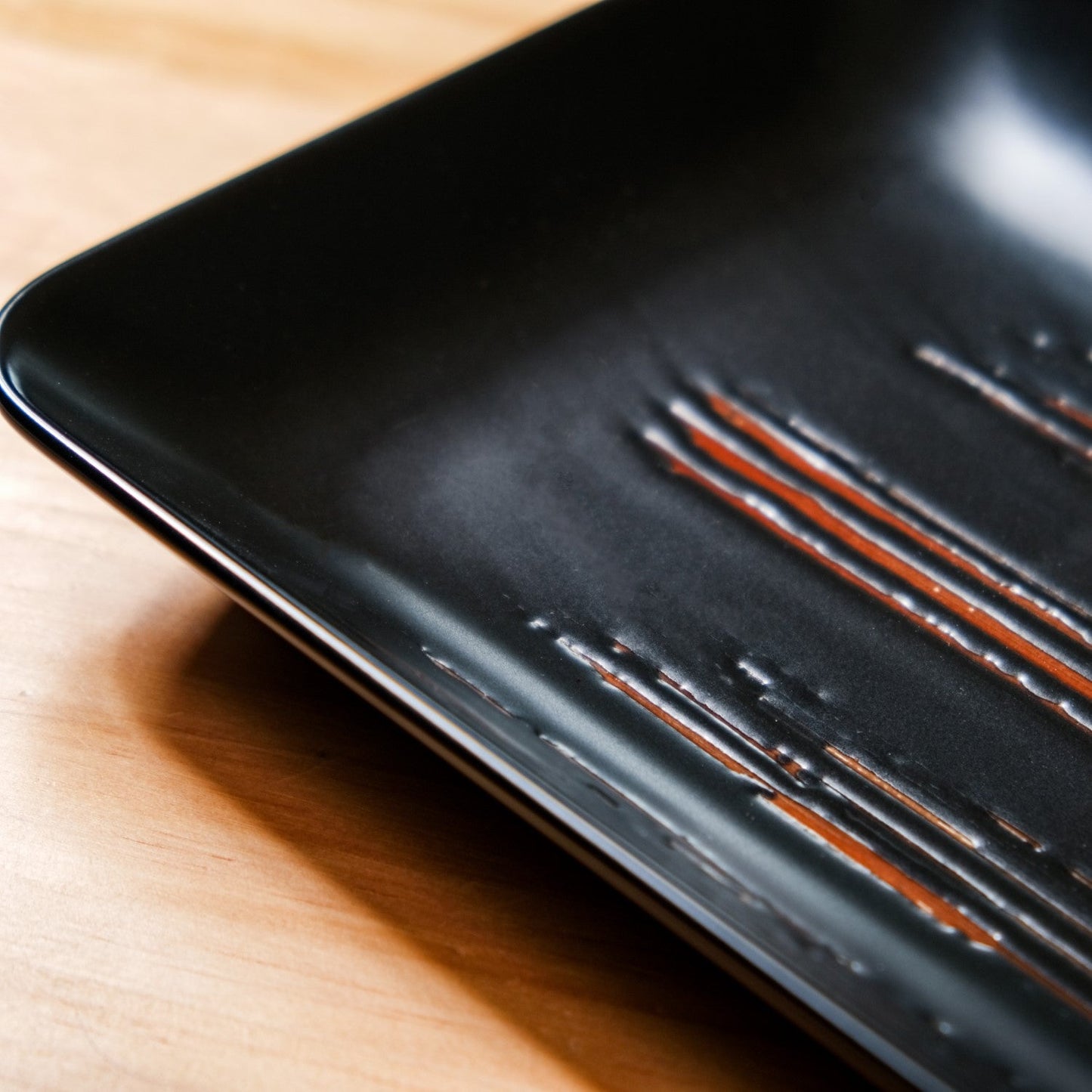 Exotic Brushstroke Platter Large Black Set Of 2 10 Inch
