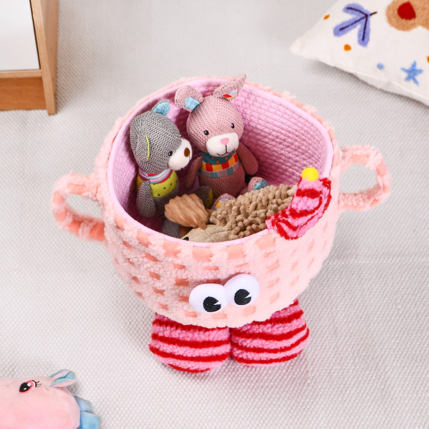 Playful Plush Storage Basket