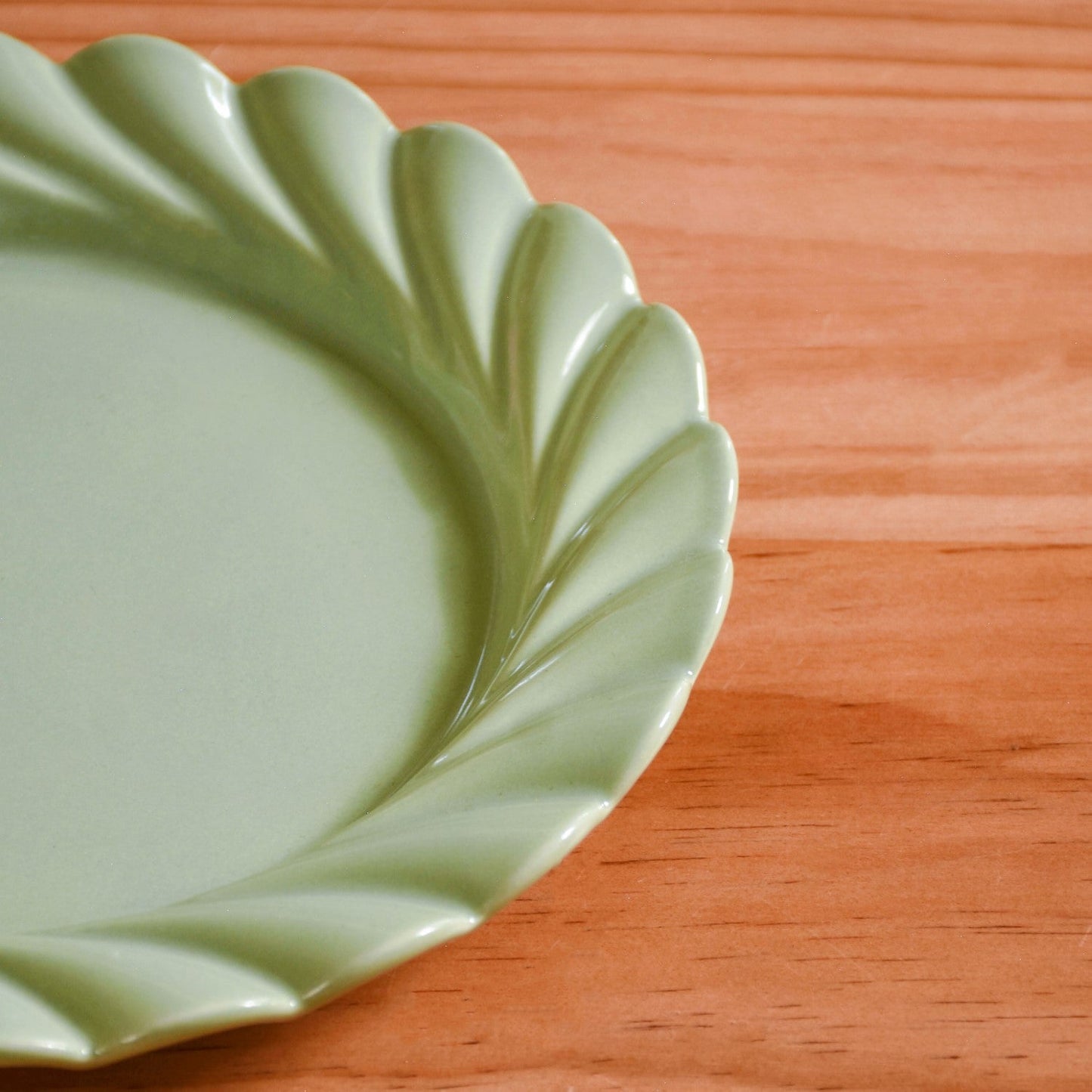 Green Snack Plates Set Of 4 Lao Luxury 9 Inch