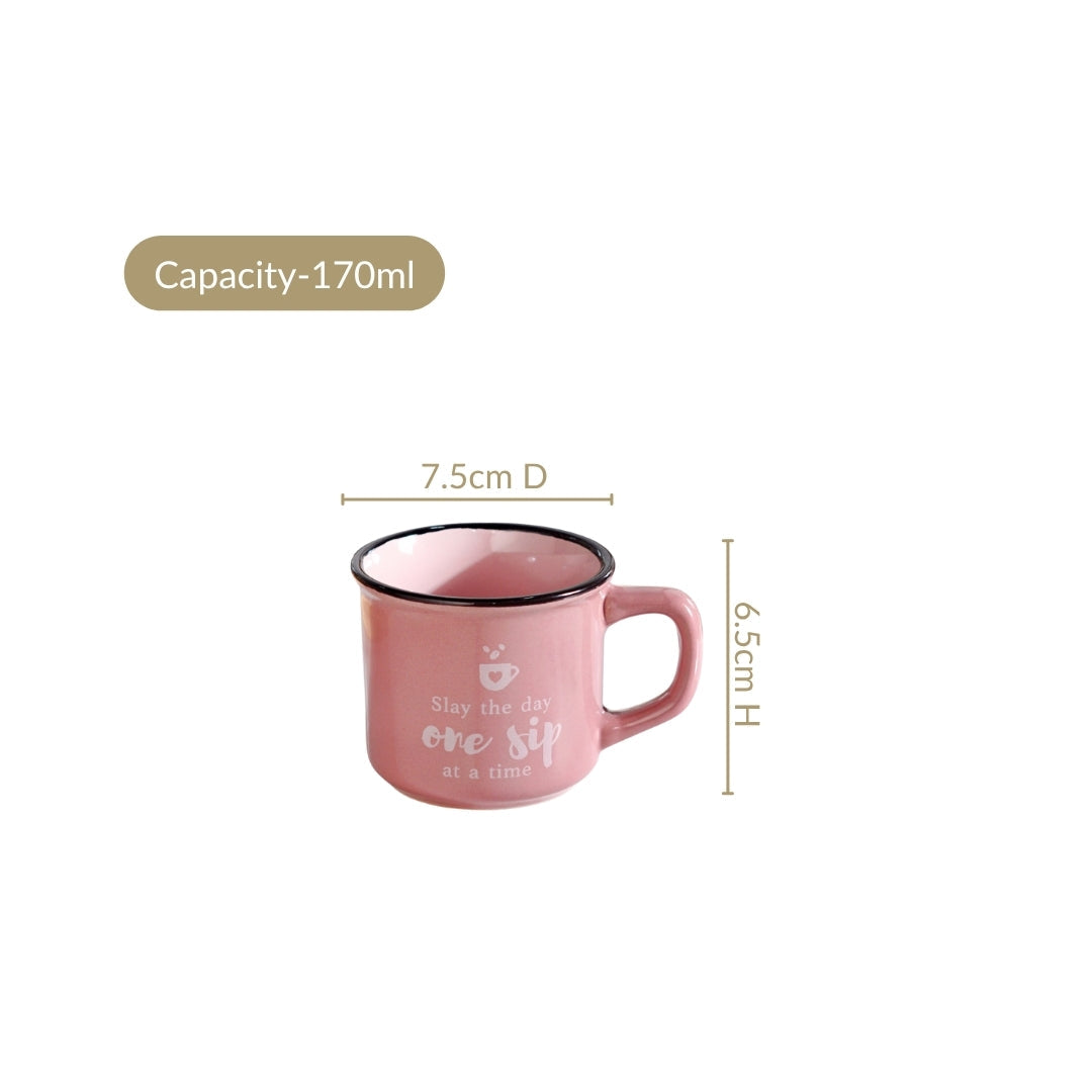 PourFect Mugs Set Of 4 Pink 170ml