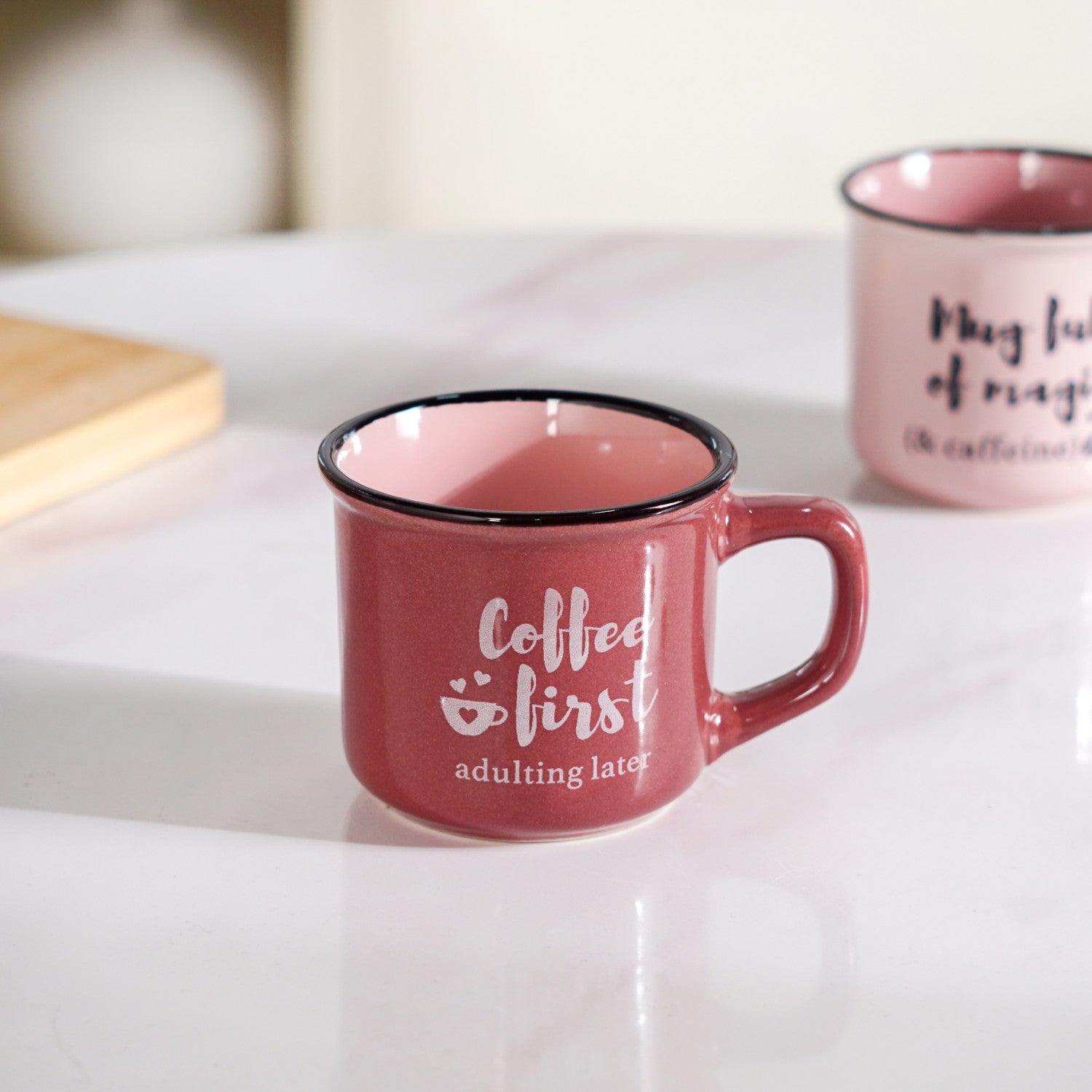 PourFect Mugs Set Of 4 Pink 170ml