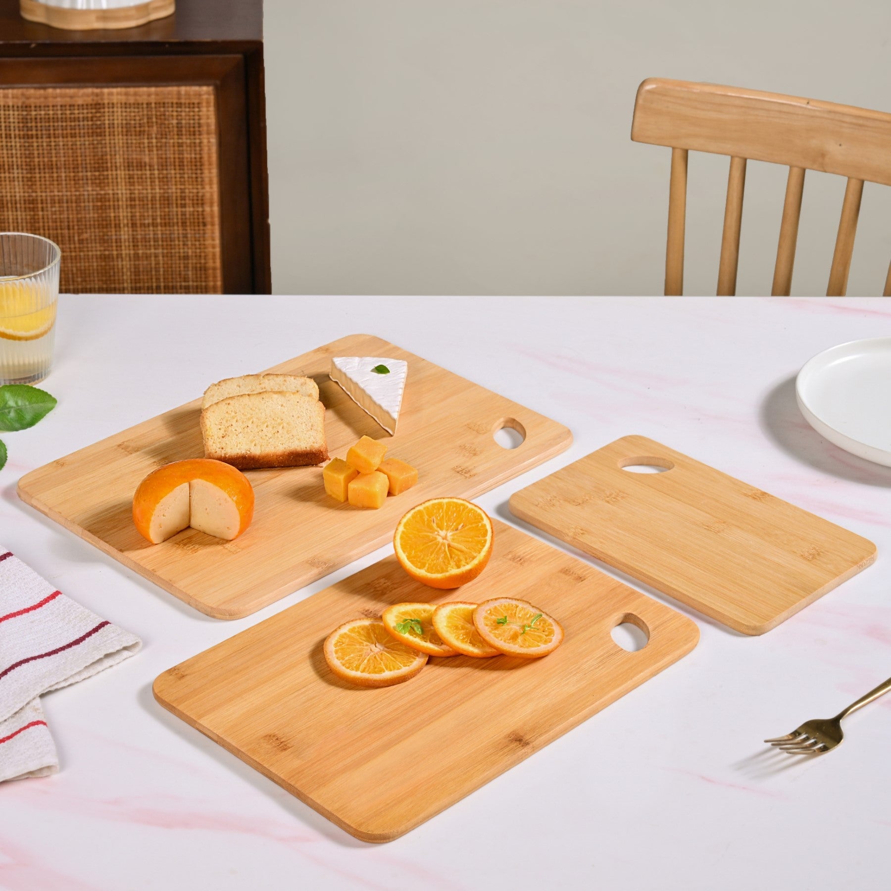 Premium Bamboo Serving Board Set Of 3