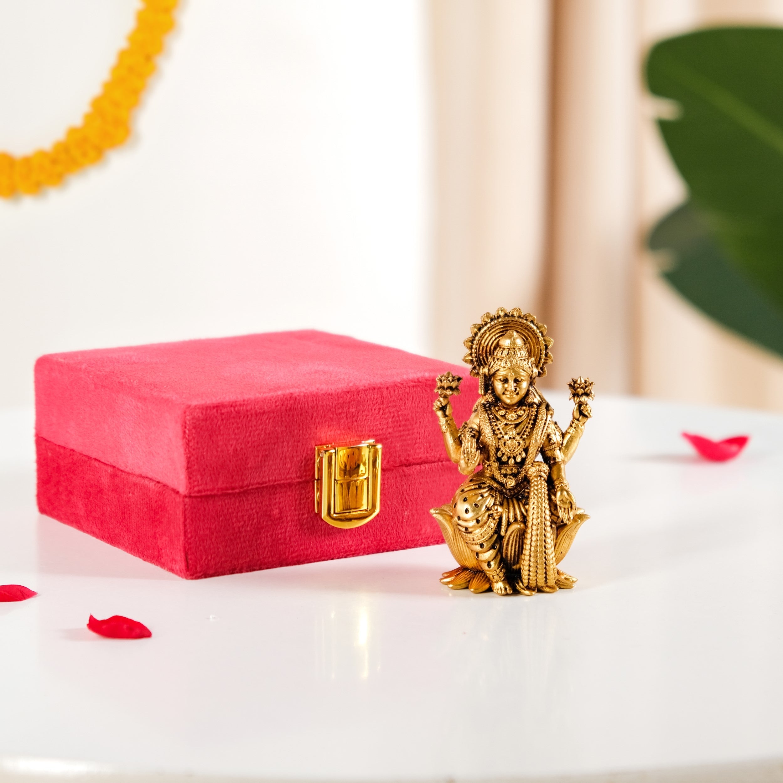 Pure Brass Lakshmi Idol 8cm