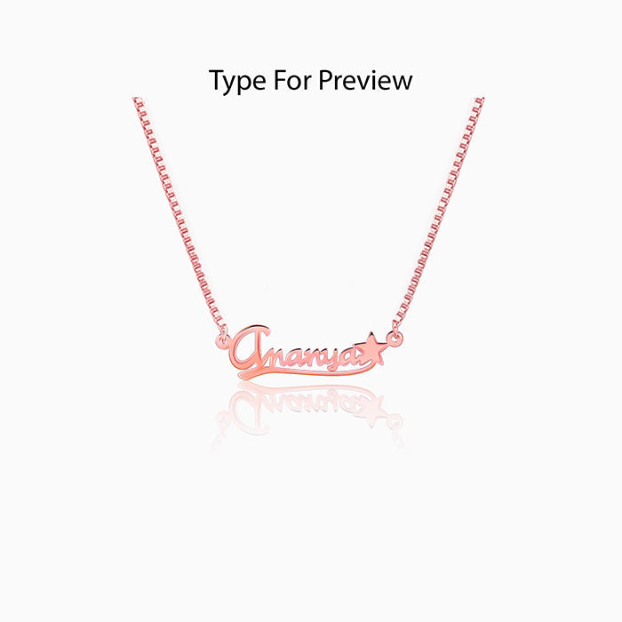 Rose Gold Personalised Star Necklace