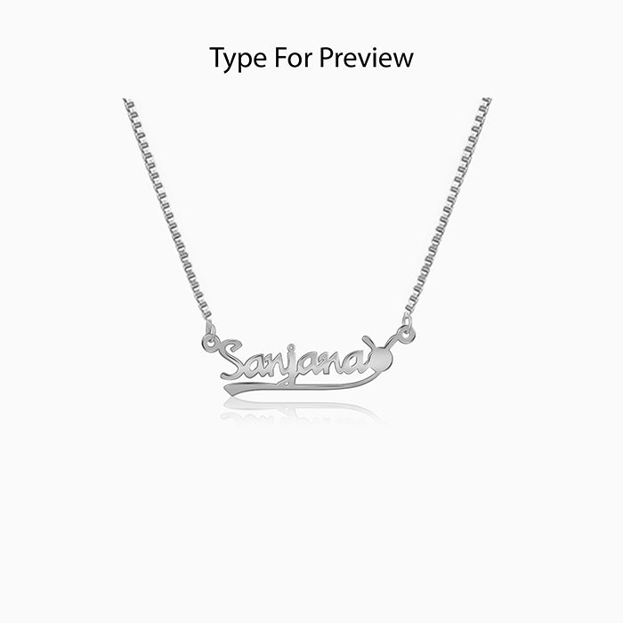 Silver Personalised Bunny Necklace