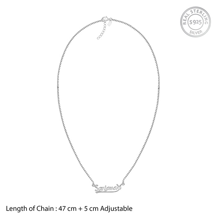 Silver Personalised Bunny Necklace