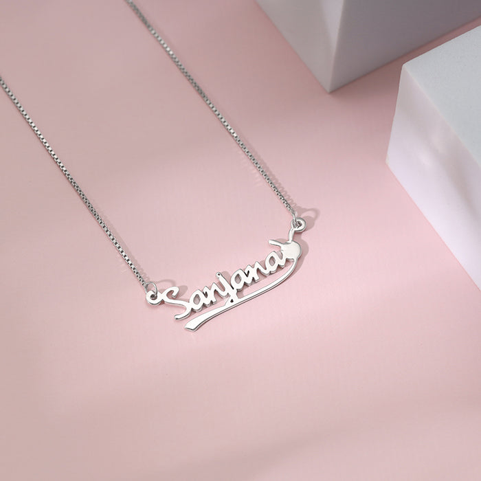 Silver Personalised Bunny Necklace