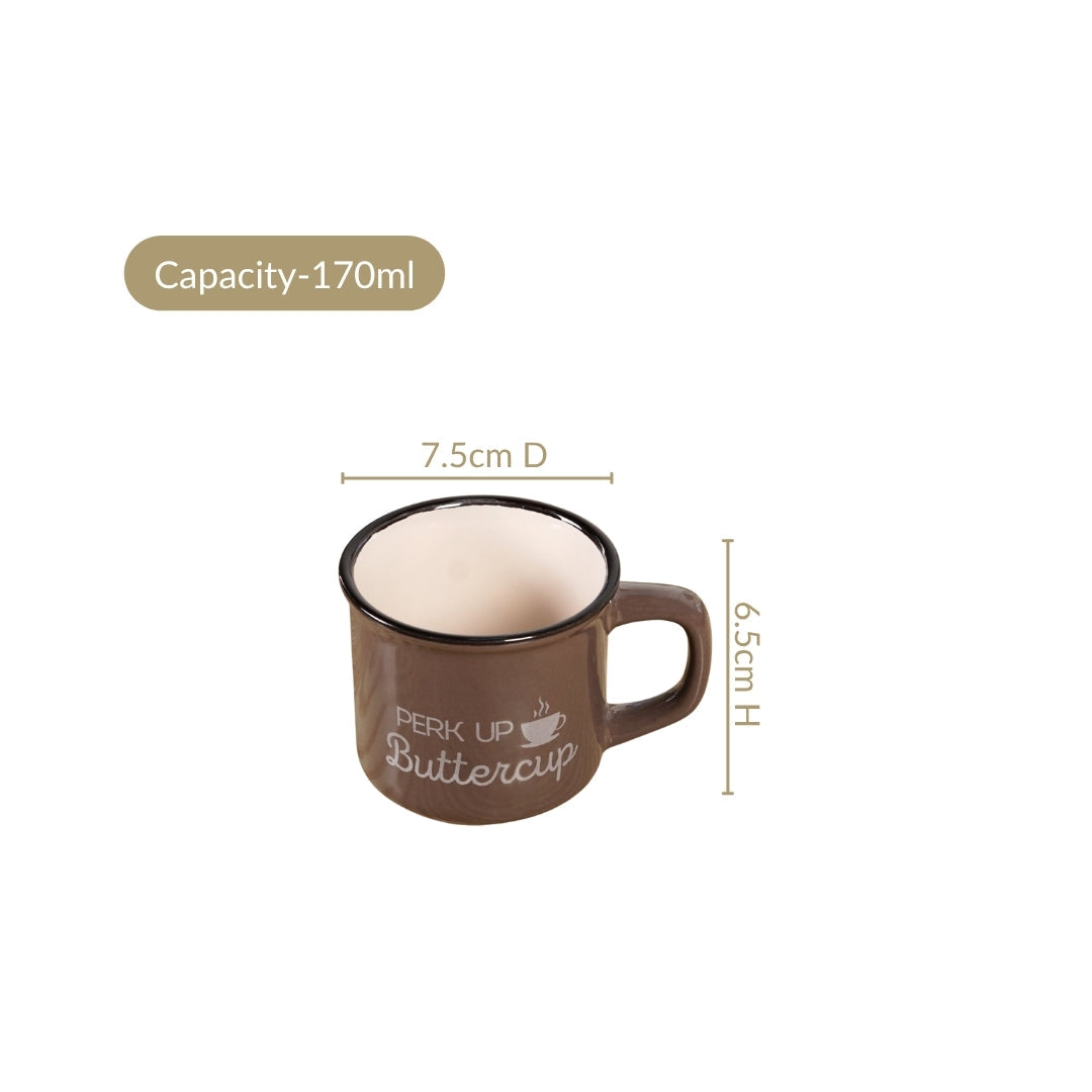 Quirky Quotes Coffee Mugs Set Of 4 170ml