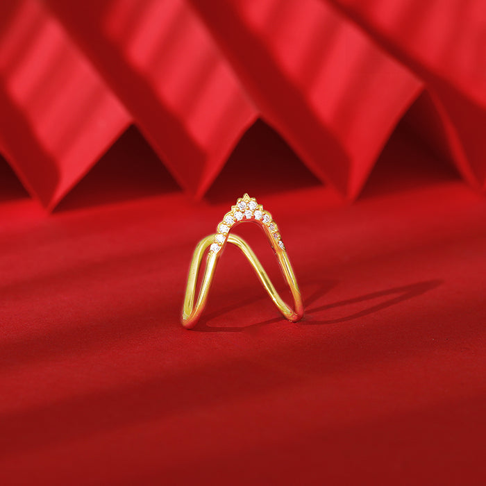 Golden Dreamy Sparkle Vanki Ring