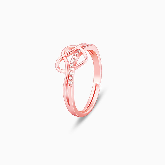 Rose Gold Infinite Heart Ring