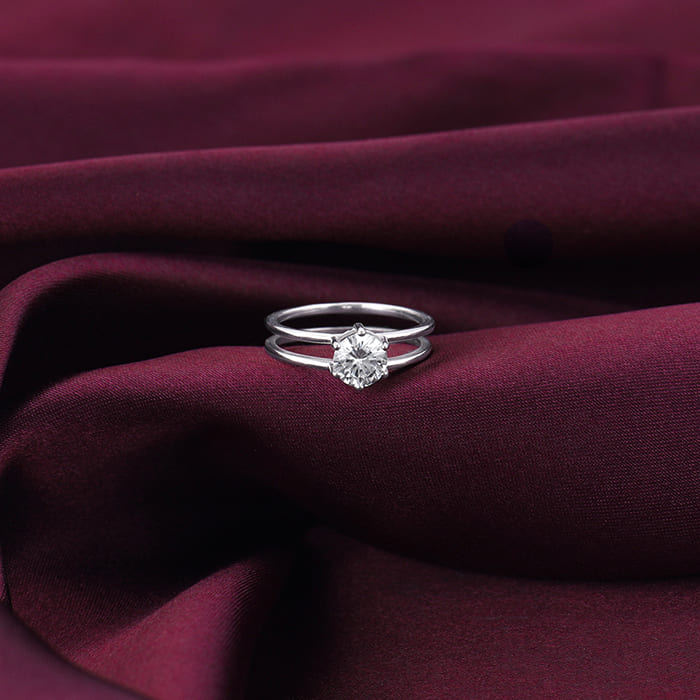 Silver Radiant 2-in-1 Detachable Rings