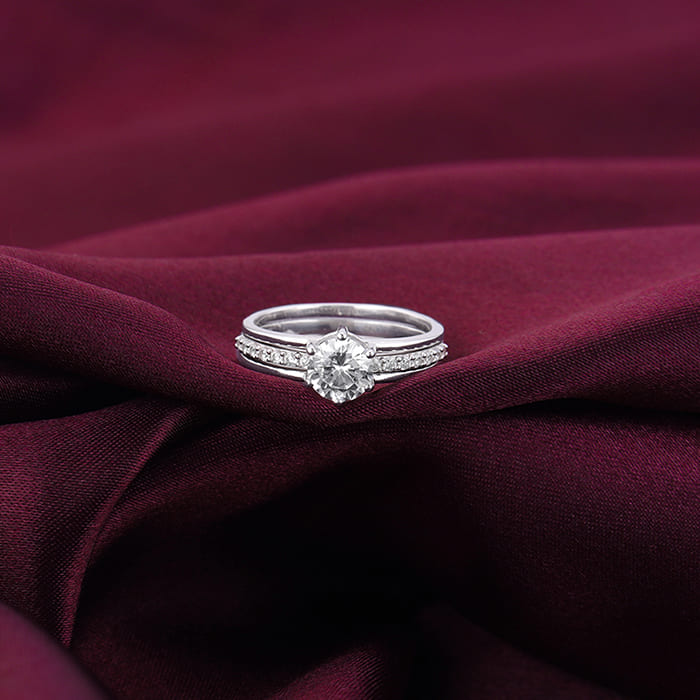 Silver Radiant 2-in-1 Detachable Rings