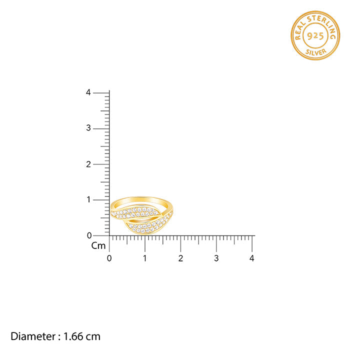 Golden Dual Wave Ring