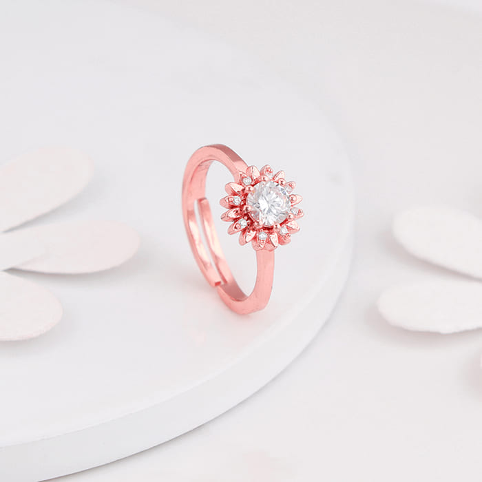 Rose Gold Radiant Sunshine Ring