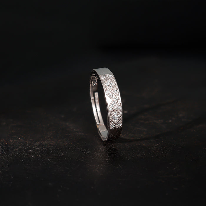 Silver Modern Minimalism Ring For Him