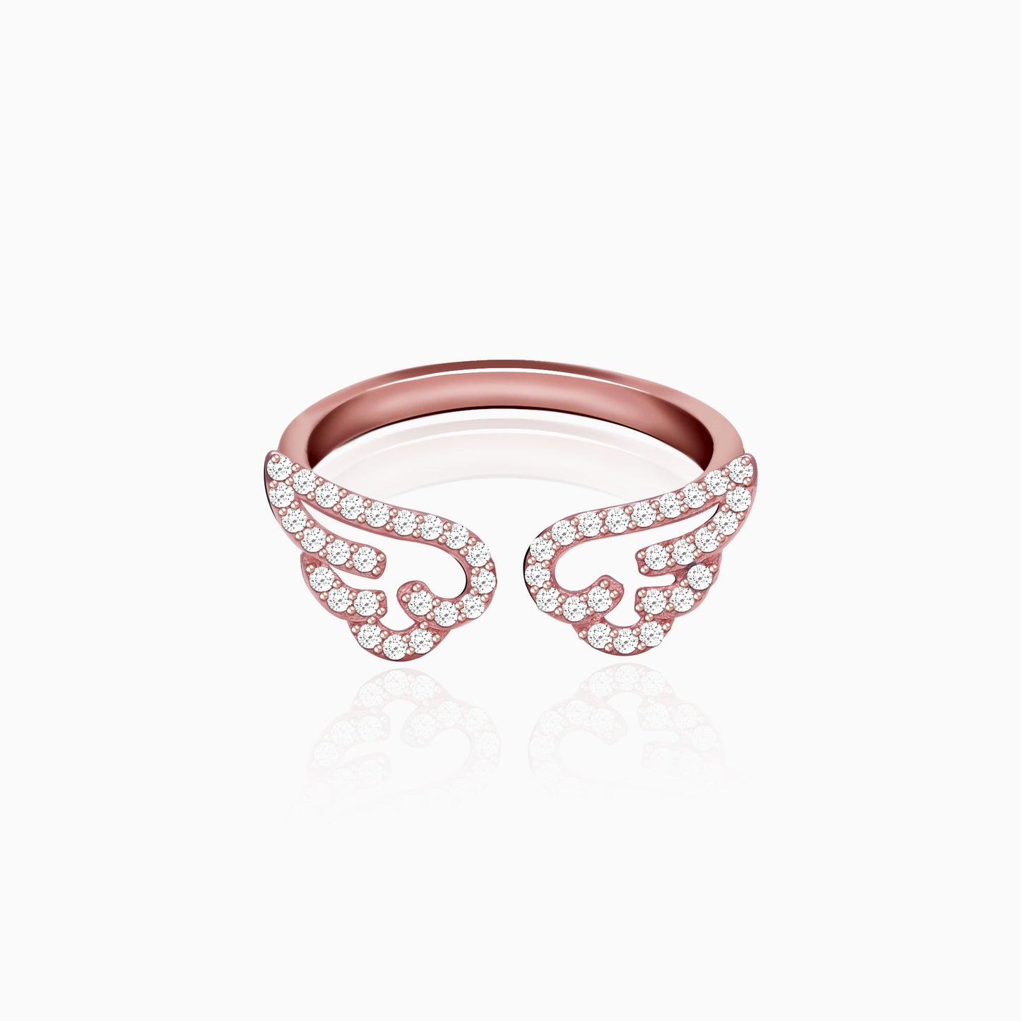 Rose Gold Angel Wings Ring