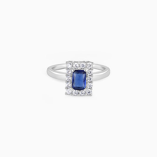 Silver Blue Stone Ring