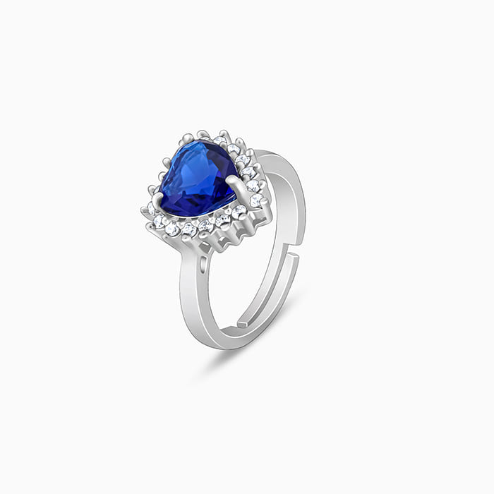 Silver Heart Of The Ocean Ring