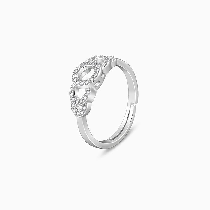 Silver Sparkly Boon Ring
